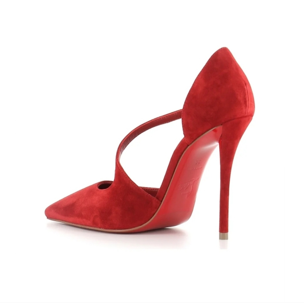$1095 Christian Louboutin Miss Ziggyta 100 Suede Pump Women's EU 38.5 US 8.5 NWT - Picture 4 of 10
